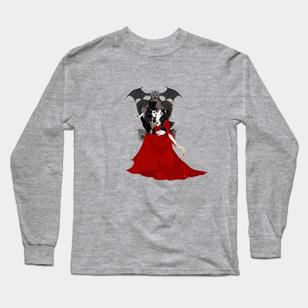 Dracula and Mina Long Sleeve T-Shirt by Drea D. Illustrations